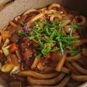 残りもののカレー＋めんつゆでリメイク★カレーうどん